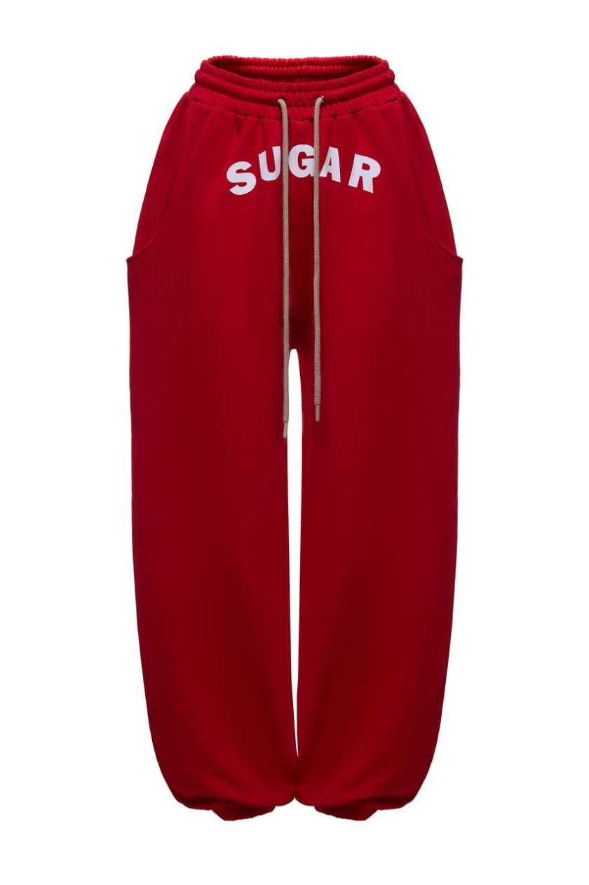 Брюки sugar mommy red